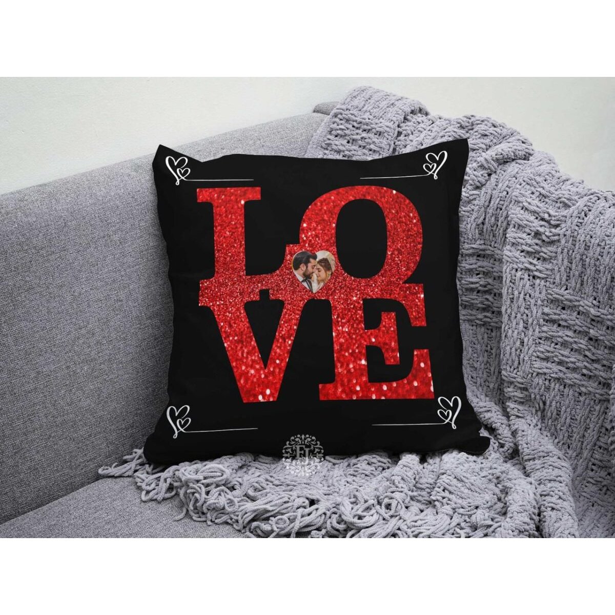 Customized Canvas Cushion with full border to border picture print ()