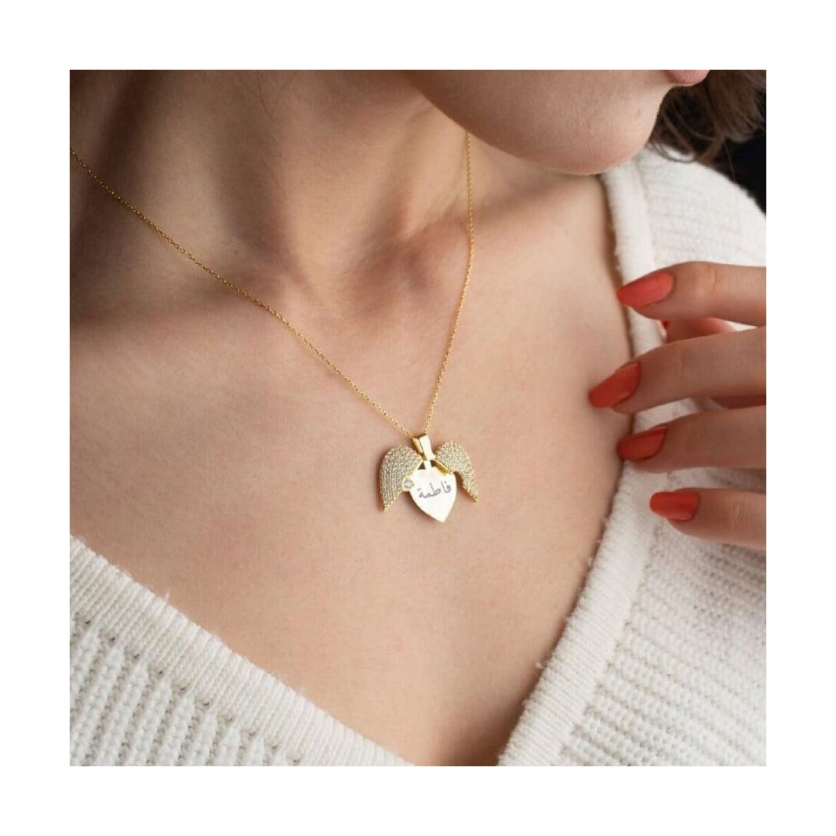 Customized Openable Heart Necklace with zarcoon stones in Golden & Silver () Customized Openable Heart Necklace with zarcoon stones in Golden & Silver ()